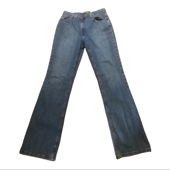 Eddie Bauer Jeans 12Long High Rise Medium Distressed 34" Inseam - Picture 2 of 5